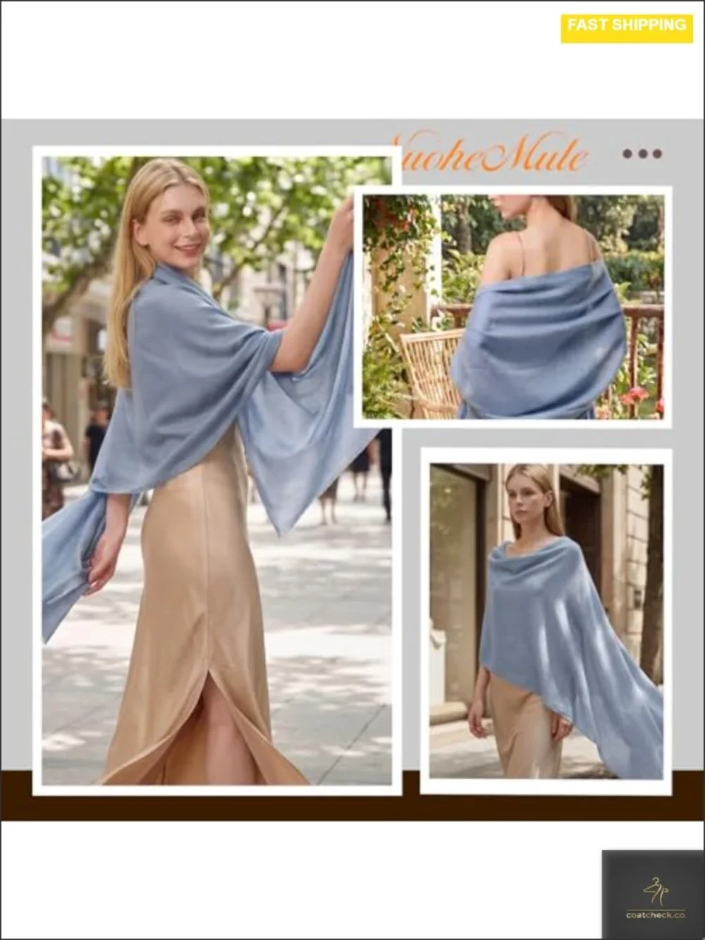 100% Cashmere Shawl Wrap Womens Featherlight Thin Sheer Scarf 75x30 Large